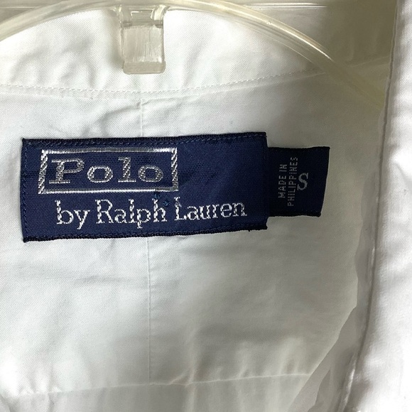 Polo Ralph Lauren   White and Cream Polo-shirts  Small Short Sleeve Button Down - Picture 5 of 9